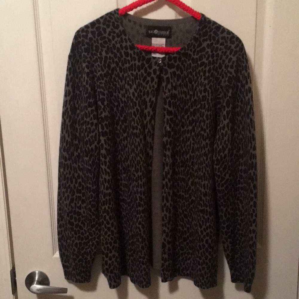 Black and Gray Cardigan.